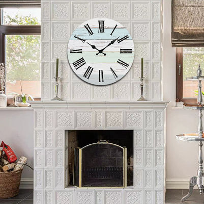 Wooden Wall Clock Number Wall Clock Vintage Rustic Wood Wall Clock Silent Non Ticking Analog Timepiece for Room Bedroom Decor