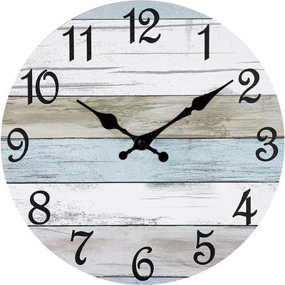 Wooden Wall Clock Number Wall Clock Vintage Rustic Wood Wall Clock Silent Non Ticking Analog Timepiece for Room Bedroom Decor