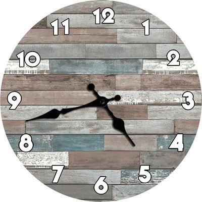 Wooden Wall Clock Number Wall Clock Vintage Rustic Wood Wall Clock Silent Non Ticking Analog Timepiece for Room Bedroom Decor