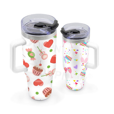 40oz 304 Stainless Steel Insulated Water Bottle Thermal Coffee Car Cup Cold Hot Mugs Vacuum Flask With Handle Straw for Sport