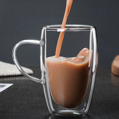Double Wall Glass Cup Heat Insulation Transparent Handmade Tea Drink Cups Espresso Coffee Mug