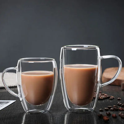 Double Wall Glass Cup Heat Insulation Transparent Handmade Tea Drink Cups Espresso Coffee Mug
