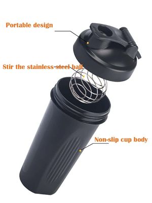 600ml Shaker Bottle 20oz Protein Shaker Plastic Bottle Portable Fitness Bottle for Fitness Enthusiasts Athletes