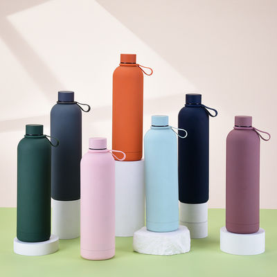 Small Mouth Thermos Cup, Outdoor Stainless Steel Bottle, Rubber Paint Sports Kettle, Thickened Double Water Cup
