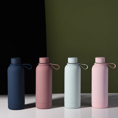 Small Mouth Thermos Cup, Outdoor Stainless Steel Bottle, Rubber Paint Sports Kettle, Thickened Double Water Cup