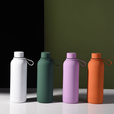 Small Mouth Thermos Cup, Outdoor Stainless Steel Bottle, Rubber Paint Sports Kettle, Thickened Double Water Cup