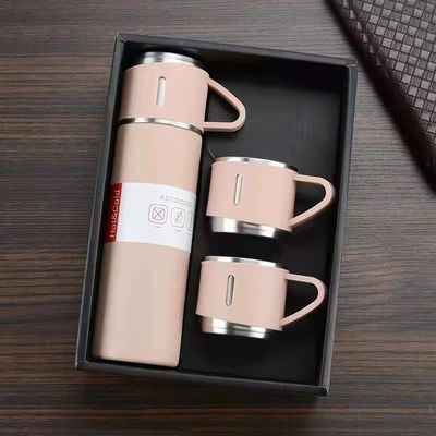 One Cup Three-lidded Thermos Cup Gift Box Set 304 Stainless Steel Business Gift Cup Christmas Gift