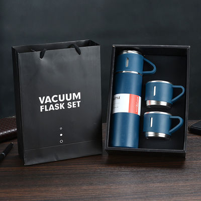 One Cup Three-lidded Thermos Cup Gift Box Set 304 Stainless Steel Business Gift Cup Christmas Gift