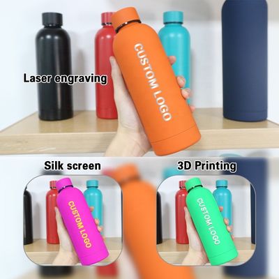 Custom Logo Double Wall Vacuum Cup Insulated Sport  Drinking Bottles Metal Stainless Steel Thermal Water Bottles Thermos Flask
