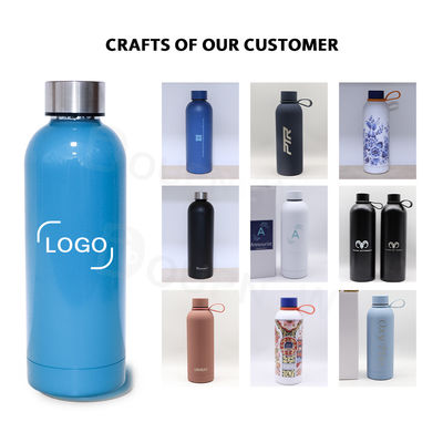 Custom Logo Double Wall Vacuum Cup Insulated Sport  Drinking Bottles Metal Stainless Steel Thermal Water Bottles Thermos Flask