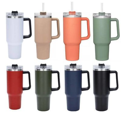 40 Oz Stainless Steel Travel Mug Tumbler Cup Manufacturer Double Insulation Vacuum Coffee Mug 40oz Tumbler With Straw Handle