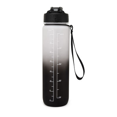 Wholesale Plastic Water Bottle 32oz 1 Liter Motivational Bottle Water Bpa Free Time Marker Drinking Bottles for Gym