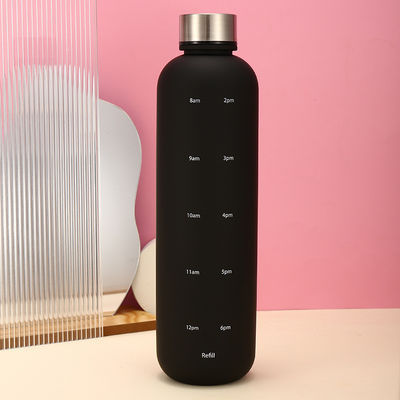 Wholesale Top Seller 32oz PP Water Bottle 1L  Plastic Water Bottle  BPA Free Frosted Water Bottle with Time Marker