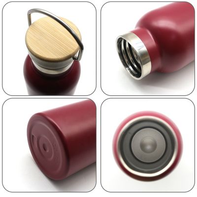 Custom Wholesale Outdoor 600ml 21oz Stainless Steel Sports Insulated Drink Bottle Vacuum Flask With Lid Handle