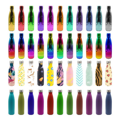 304 Stainless Steel Cola Shape Water Bottle Leakproof Bpa-Free 500ml Sports Flask Water Bottle Vacuum Insulated Water Bottle