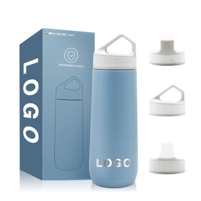 Custom Logo 20oz 21oz 22oz Hiking Water Bottle Portable Insulated Stainless Steel Vacuum Flask With Handle Lid