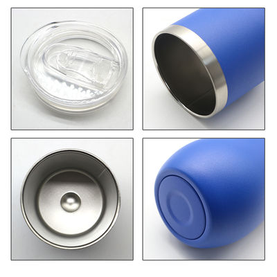 Double Wall Egg Shape Insulated Coffee Tumbler Mug Tumbler 12oz Stainless Steel Wine Tumbler Tea Mugs With Lid and Handle