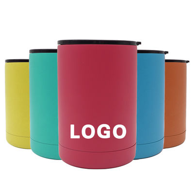 Logo Printed Stainless Steel Cup Double Wall Tumbler 12oz Coffee Thermos Travel Mug with Sliding Lid