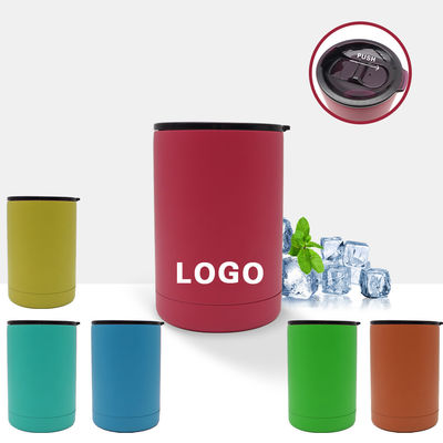 Logo Printed Stainless Steel Cup Double Wall Tumbler 12oz Coffee Thermos Travel Mug with Sliding Lid