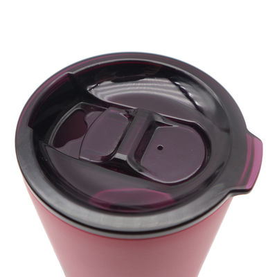 Logo Printed Stainless Steel Cup Double Wall Tumbler 12oz Coffee Thermos Travel Mug with Sliding Lid