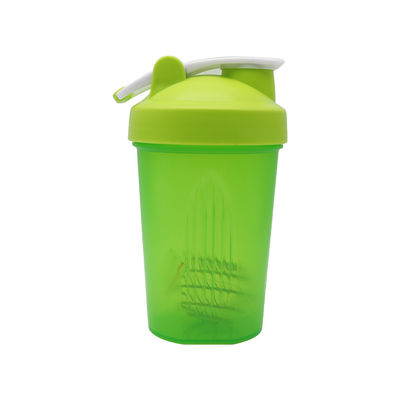 Wholesale 400ml Mixer Protein Shaker Bottle Bpa Free New Design Powder Plastic Gym Protein Shaker Water Bottle With Metal Ball