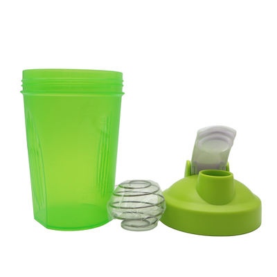 Wholesale 400ml Mixer Protein Shaker Bottle Bpa Free New Design Powder Plastic Gym Protein Shaker Water Bottle With Metal Ball