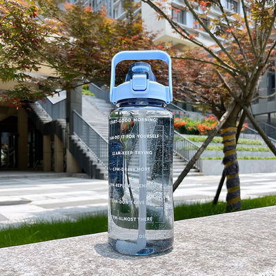 Wholesale 64 Oz Motivational Water Bottle Time Marker 2l Half Gallon Water Bottle Clear Plastic 2 Liter Water Bottles