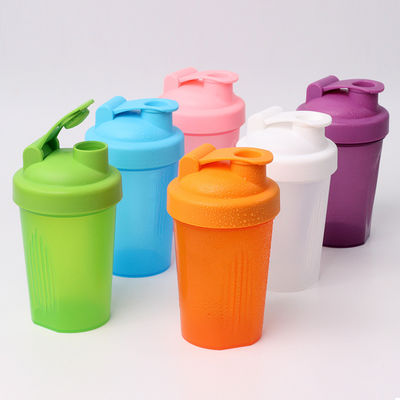 400ml Plastic Protein Shake Gym Water Bottle Clear Plastic Water Bottles With Custom Logo