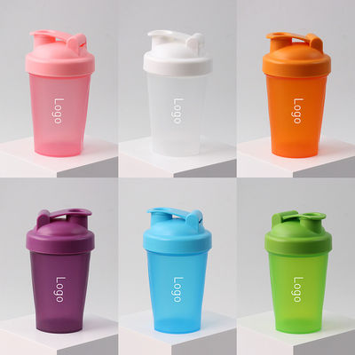 400ml Plastic Protein Shake Gym Water Bottle Clear Plastic Water Bottles With Custom Logo