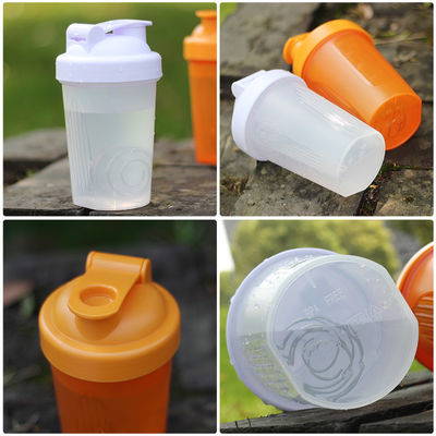 400ml Plastic Protein Shake Gym Water Bottle Clear Plastic Water Bottles With Custom Logo