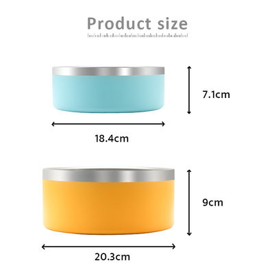 2023 Hot Selling Custom 32oz 64oz Pet Bowls Feeders 304 Stainless Steel Pet Bowl Double Wall Dog Food Bowl for Pets
