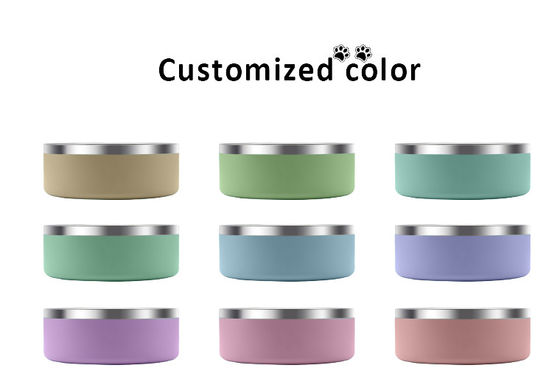 2023 Hot Selling Custom 32oz 64oz Pet Bowls Feeders 304 Stainless Steel Pet Bowl Double Wall Dog Food Bowl for Pets