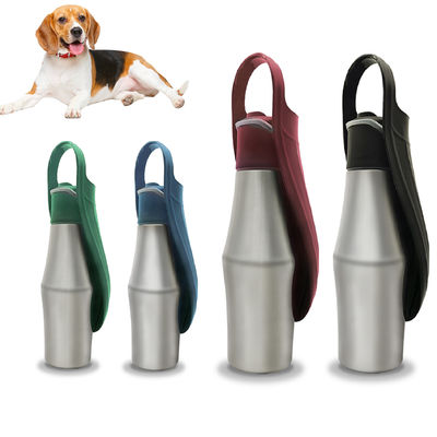 2023 Outdoor Pet Water Bottle Stainless Steel Single Wall Dog Travel Water Bottle Portable Dog Water Bottle for Walking