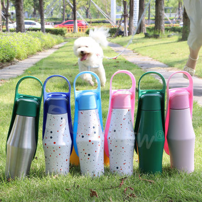 2023 Outdoor Pet Water Bottle Stainless Steel Single Wall Dog Travel Water Bottle Portable Dog Water Bottle for Walking