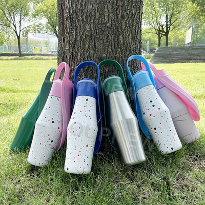 2023 Outdoor Pet Water Bottle Stainless Steel Single Wall Dog Travel Water Bottle Portable Dog Water Bottle for Walking
