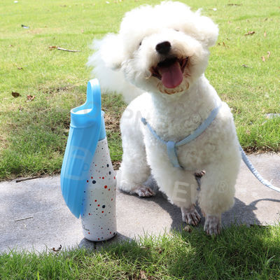2023 Outdoor Pet Water Bottle Stainless Steel Single Wall Dog Travel Water Bottle Portable Dog Water Bottle for Walking