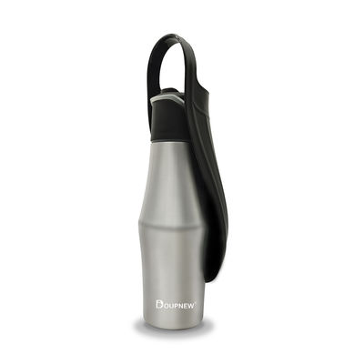 Outdoor 800ml Pet Drinking Bottle Portable 304 Stainless Steel Pet Sport Water Bottle Pet Water Bottle for Walking