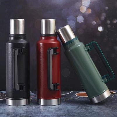 Wholesale Travel 1000ml Jugs Double Wall Stainless Steel Vacuum Insulated WaterJugs With Handle