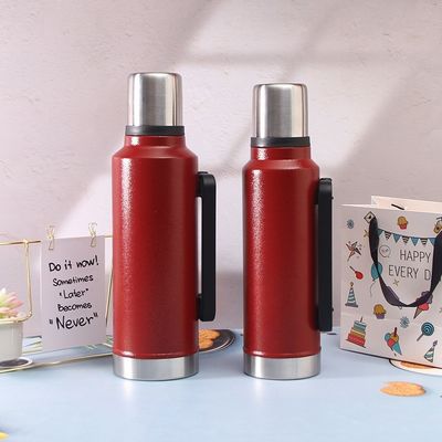 Wholesale Travel 1000ml Jugs Double Wall Stainless Steel Vacuum Insulated WaterJugs With Handle