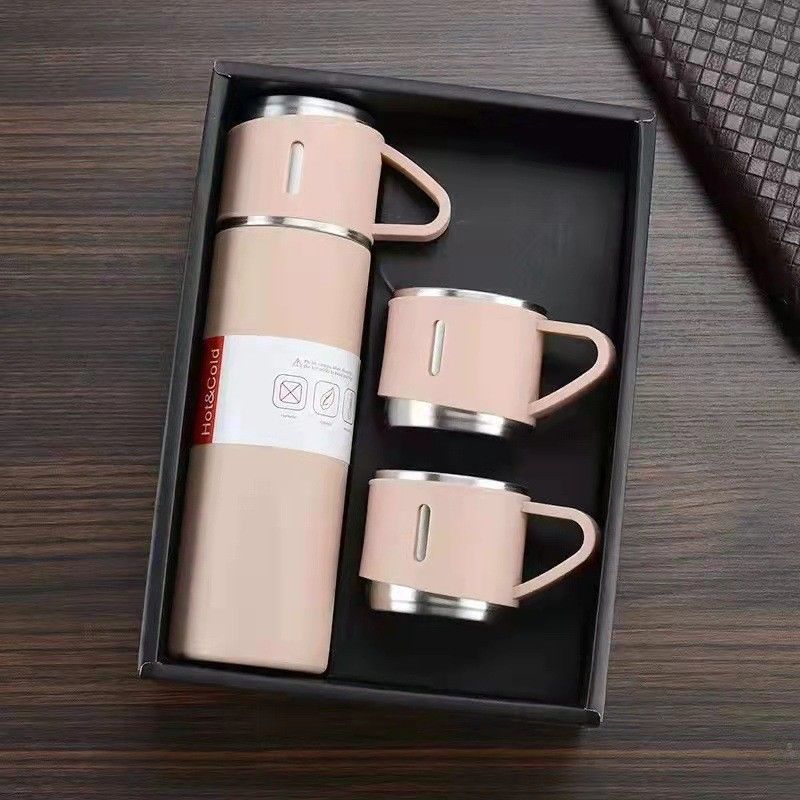 One Cup Three-lidded Thermos Cup Gift Box Set 304 Stainless Steel Business Gift Cup Christmas Gift