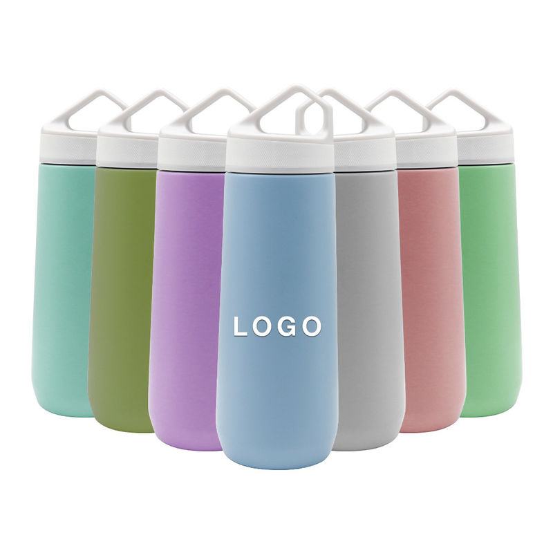 Custom Logo 20oz 21oz 22oz Hiking Water Bottle Portable Insulated Stainless Steel Vacuum Flask With Handle Lid